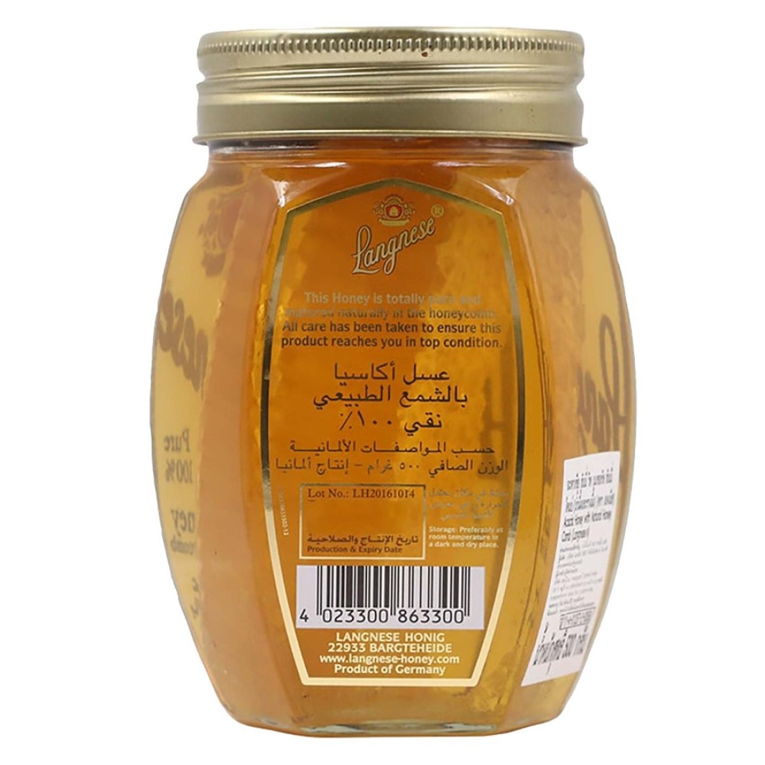 Langnese Acacia Honey With Comb 500g