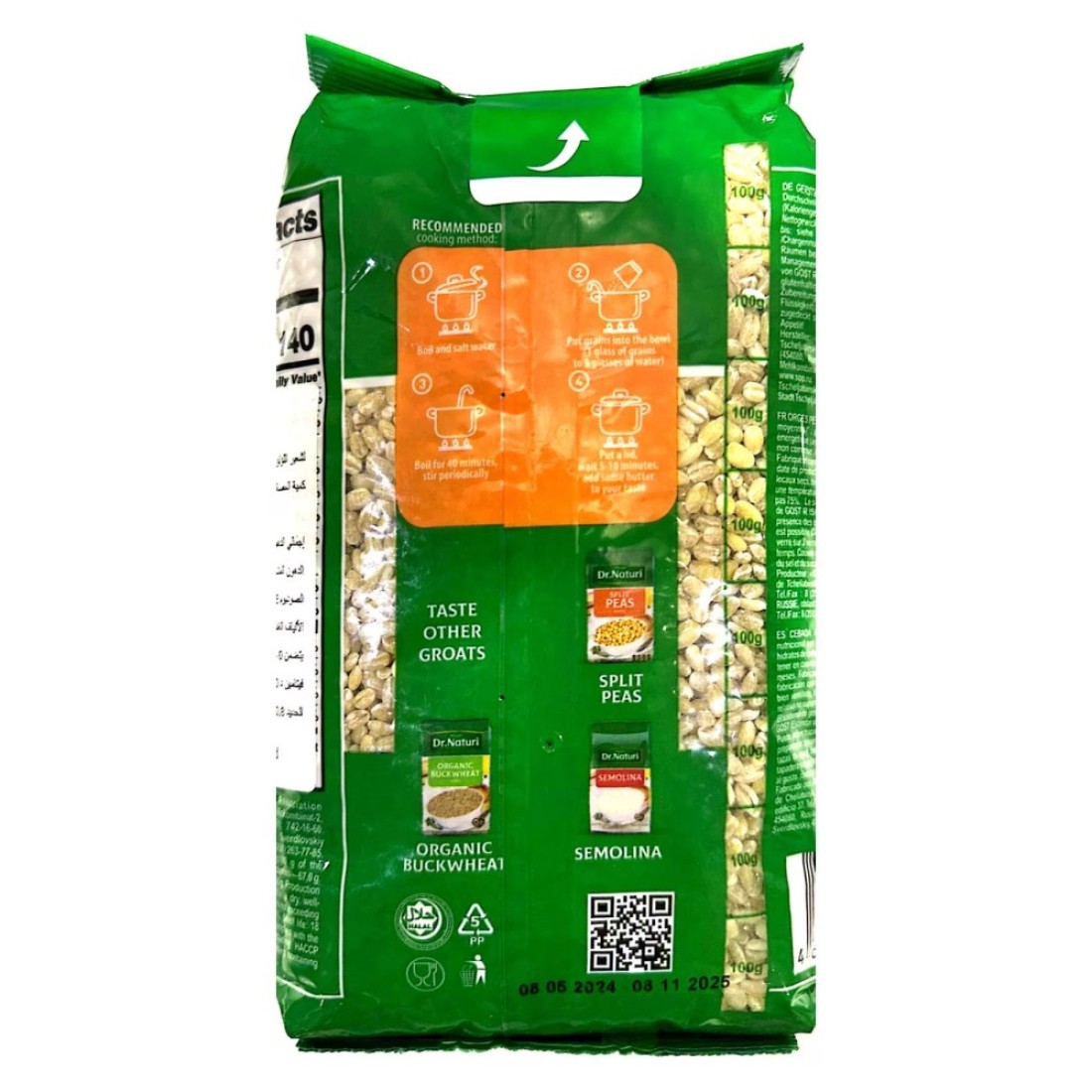 Dr. Naturi Pearl Barley Groats 800g