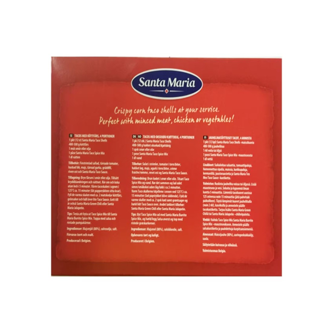Santa Maria Tex Mex Taco Shells 135g