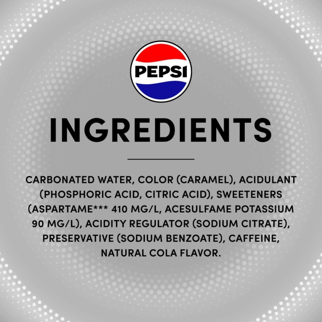 Pepsi Diet Cola Beverage Bottle 1.25L