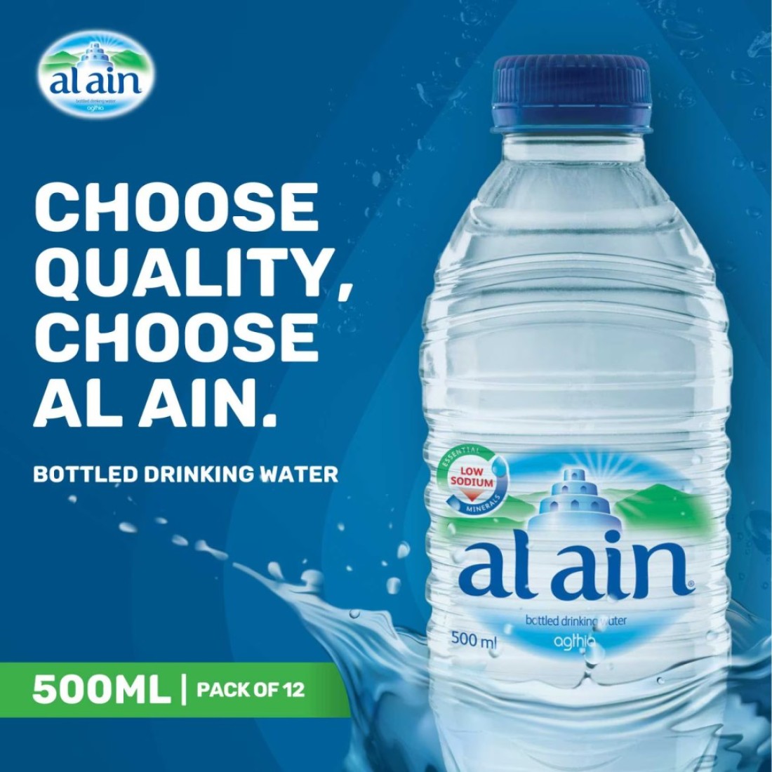 Al Ain Bottled Drinking Water 500ml Pack of 12