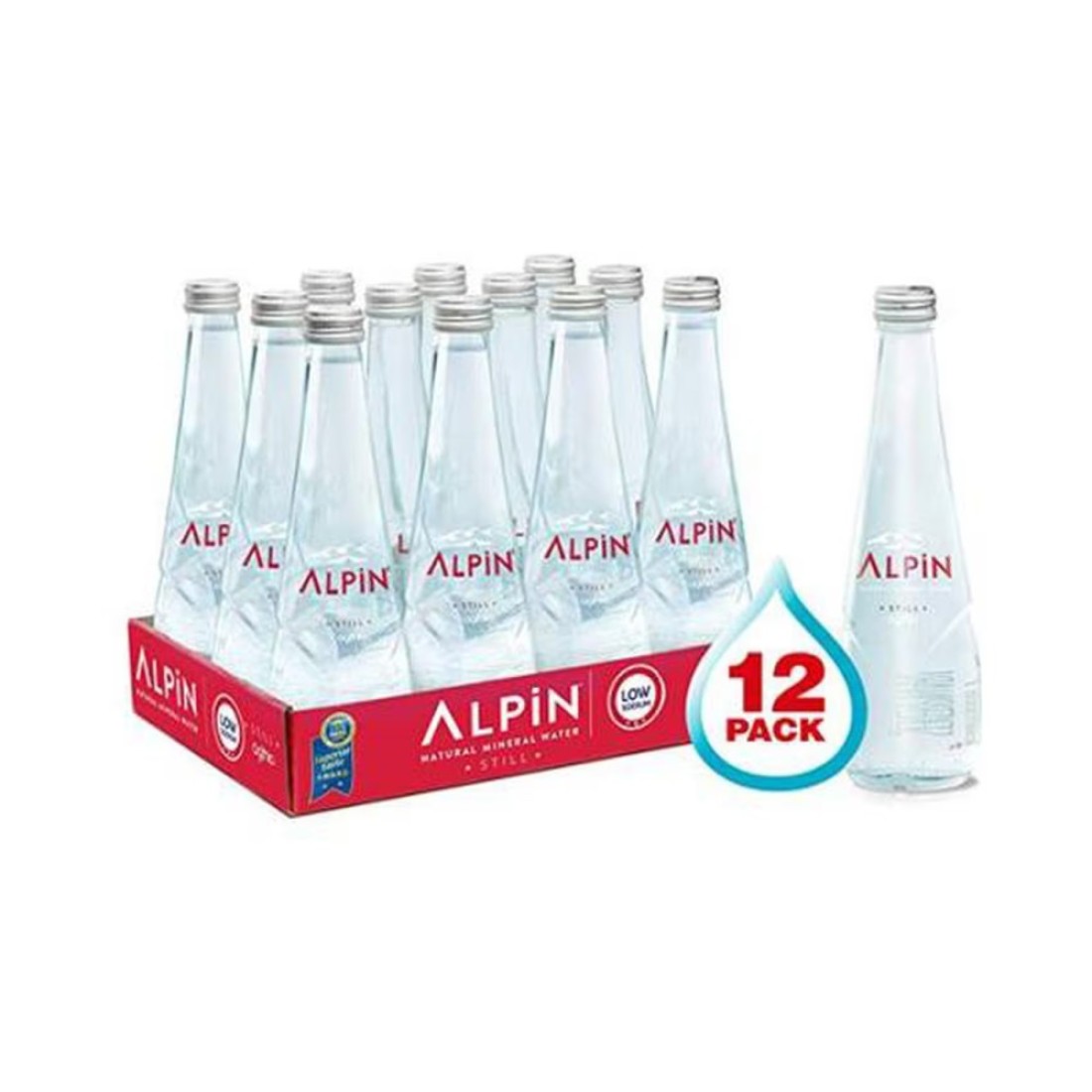 Alpin Alkaline Natural Mineral Water 330ml Pack of 12
