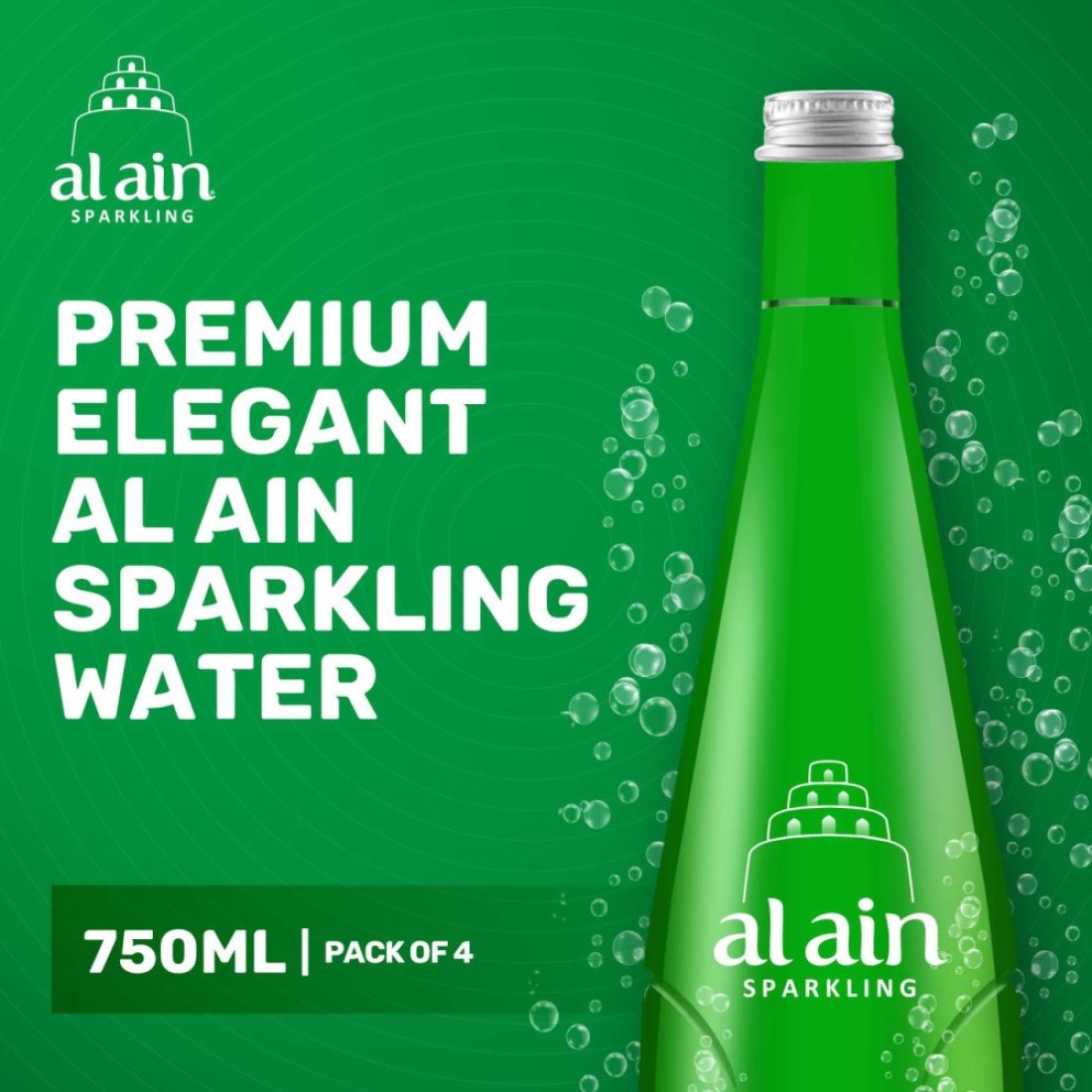 Al Ain Sparkling Water 750ml Pack of 4