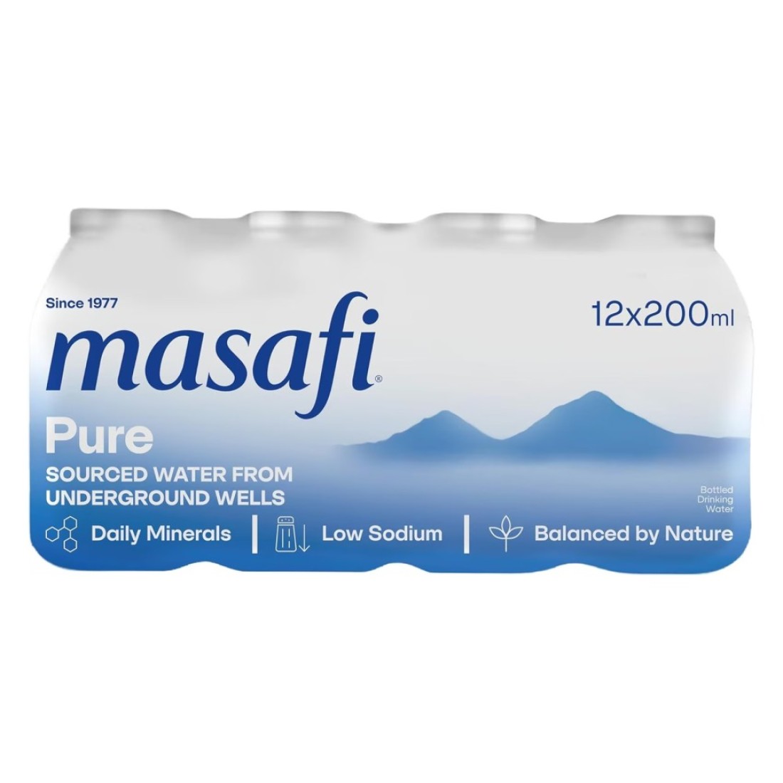Masafi Pure Drinking Water 200ml Pack of 12