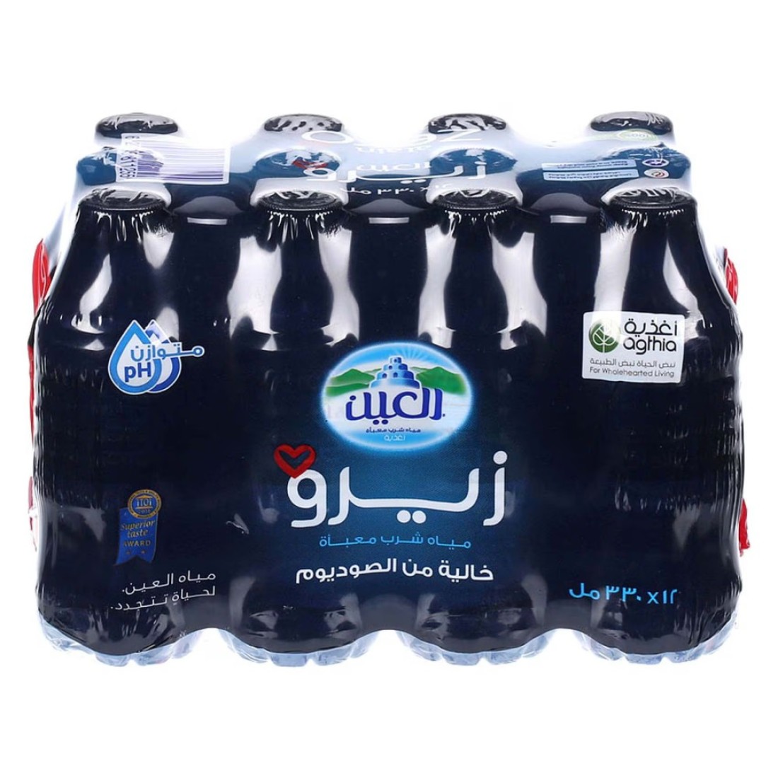 العين زيرو مياه شرب خالية من الصوديوم 330 ملل حزمة من 12