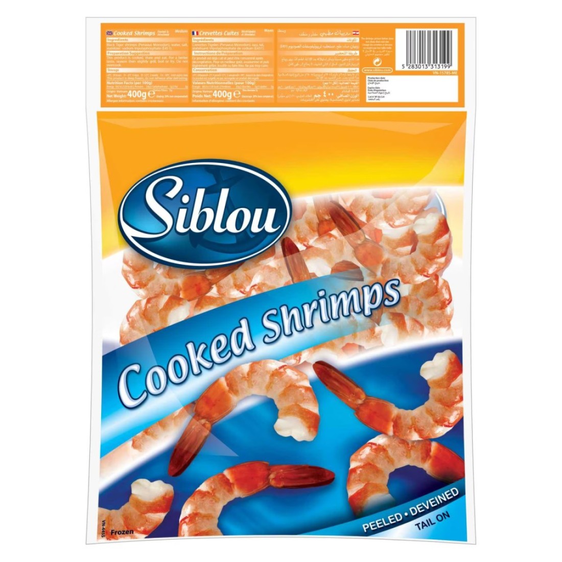 Siblou Medium Cooked Shrimps 400g
