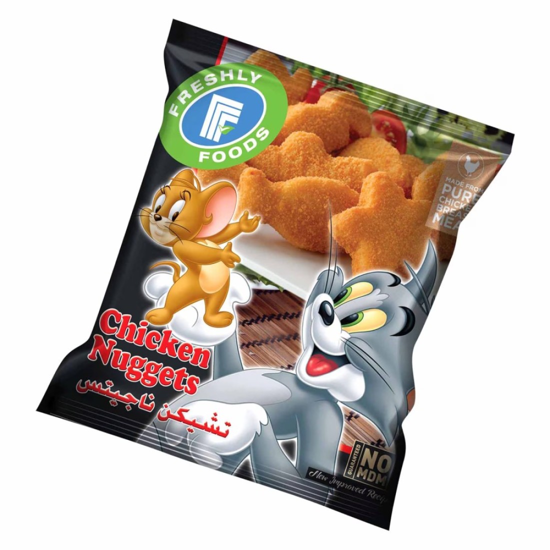 فرشلي فودز ناغتس دجاج توم وجيري 750 غرام حزمة من 2