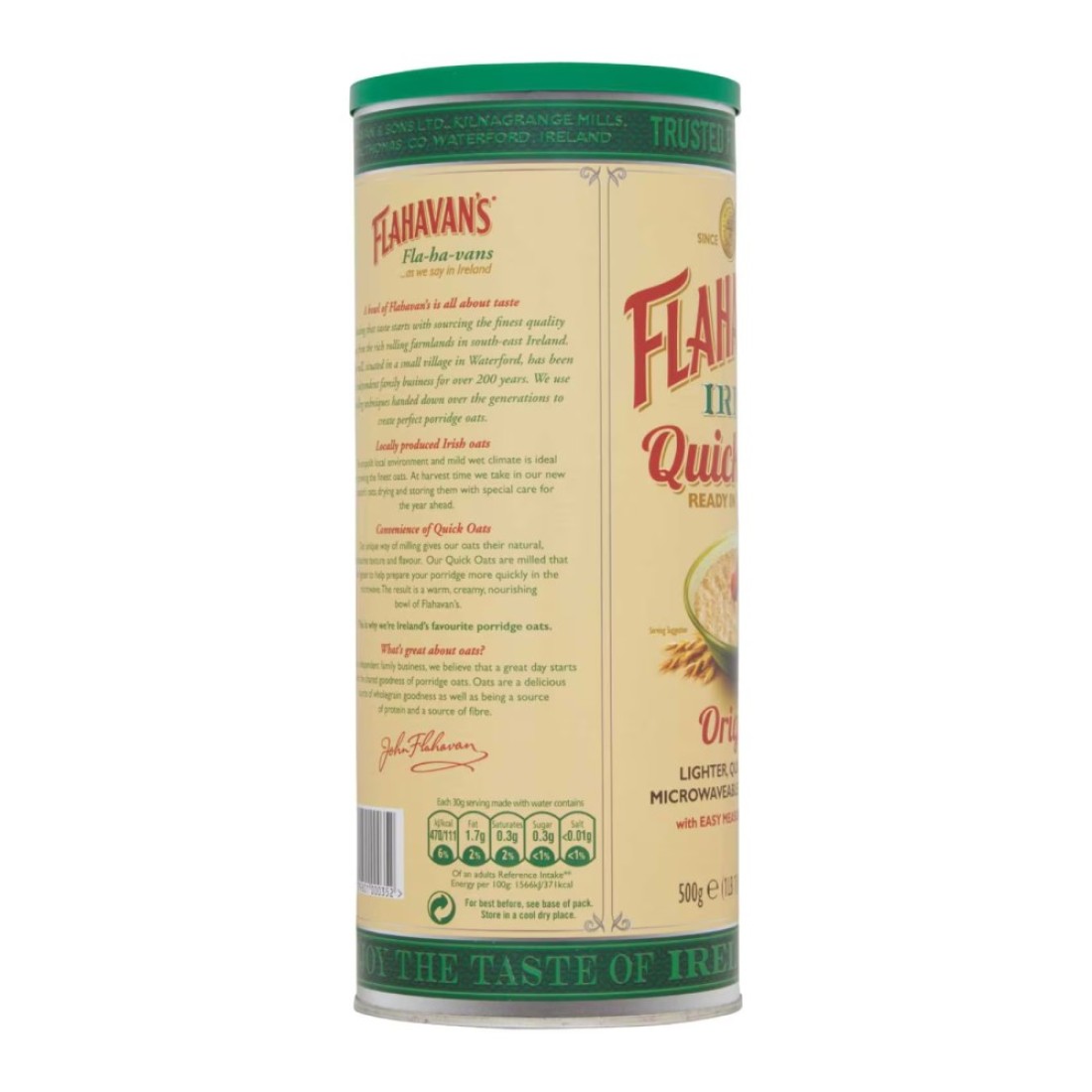 Flahavan&#39;s Original Irish Quick Oats 500g