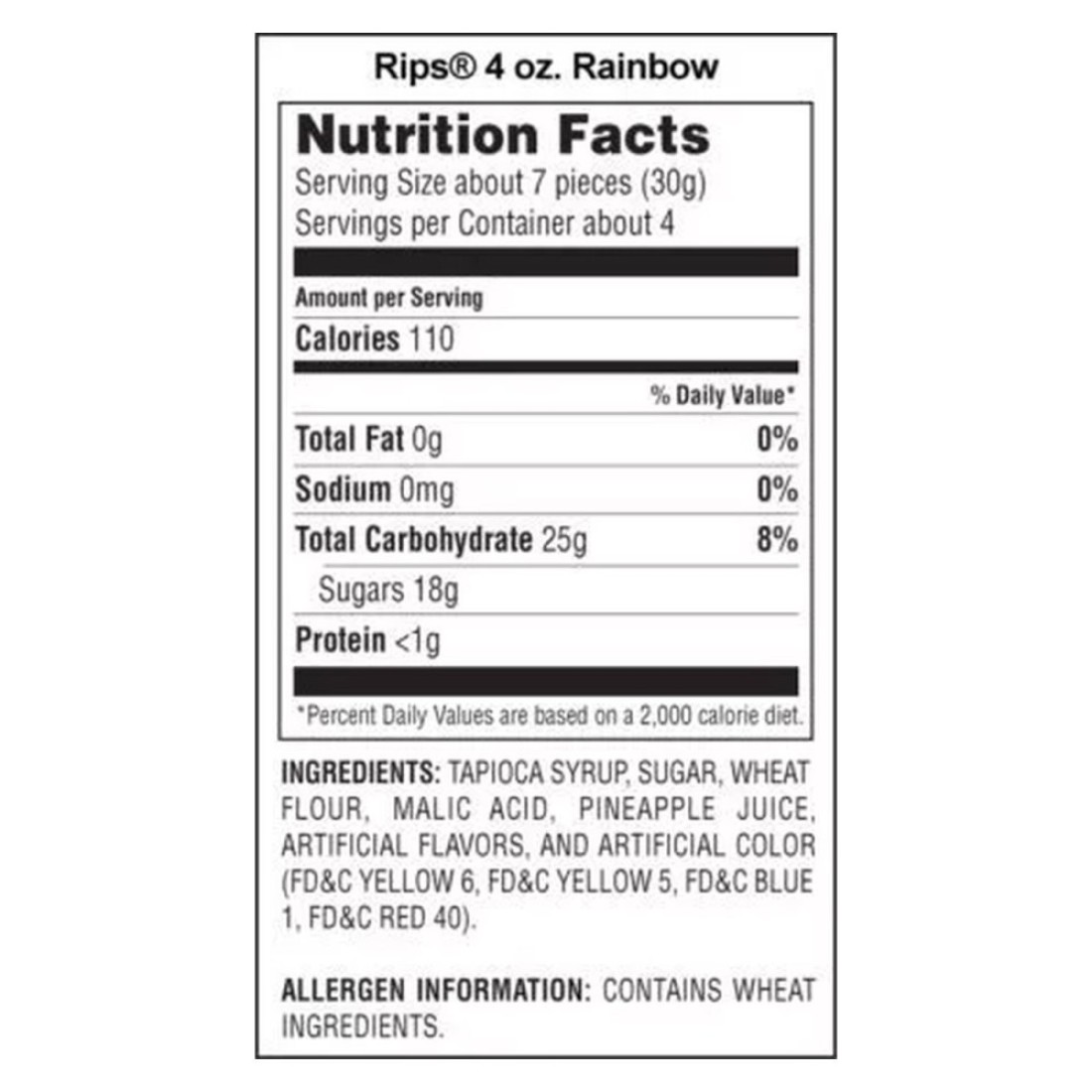 Rips Rainbow Bite-Size Licorice Candy 113g