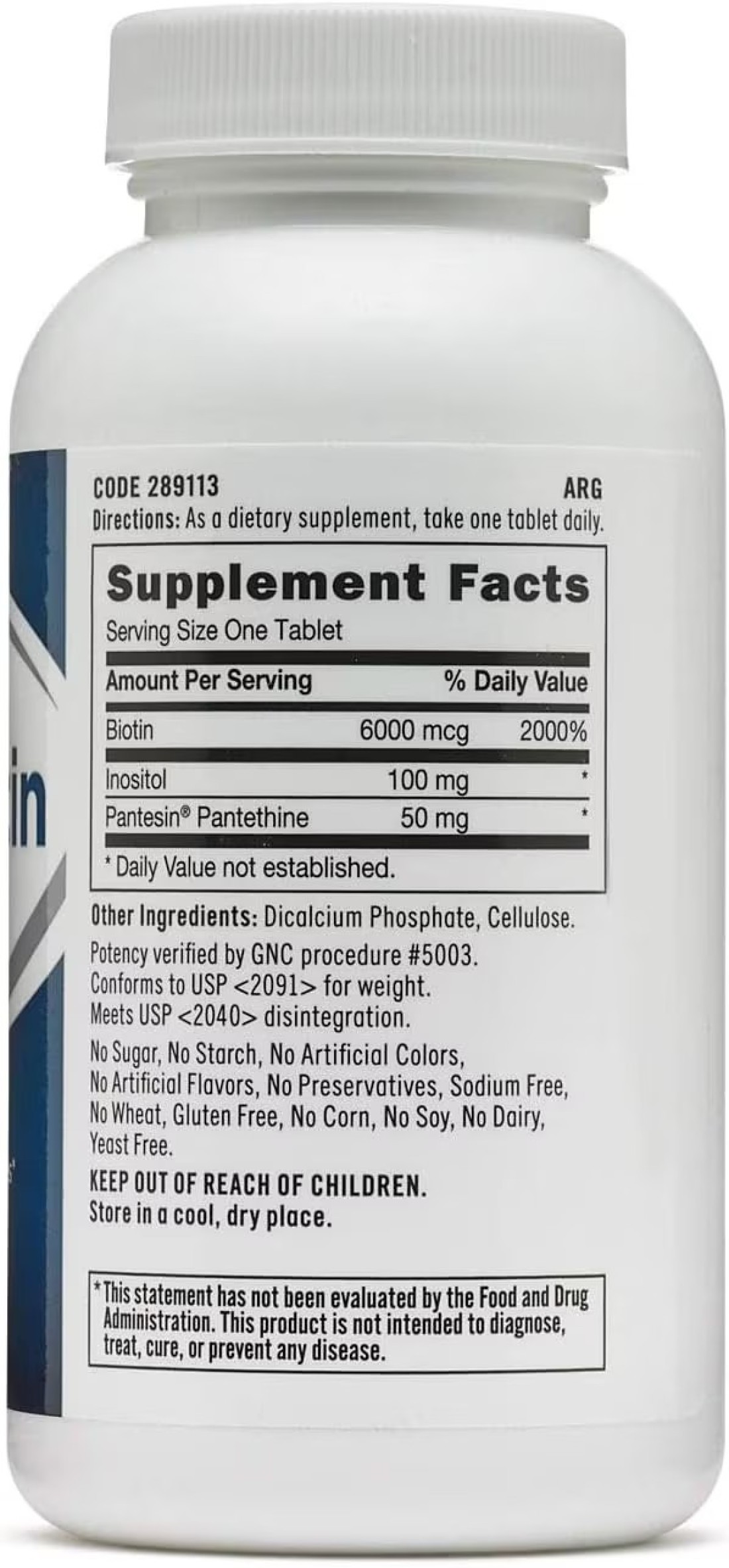 GNC SUPER BIOTIN 6000 MCG