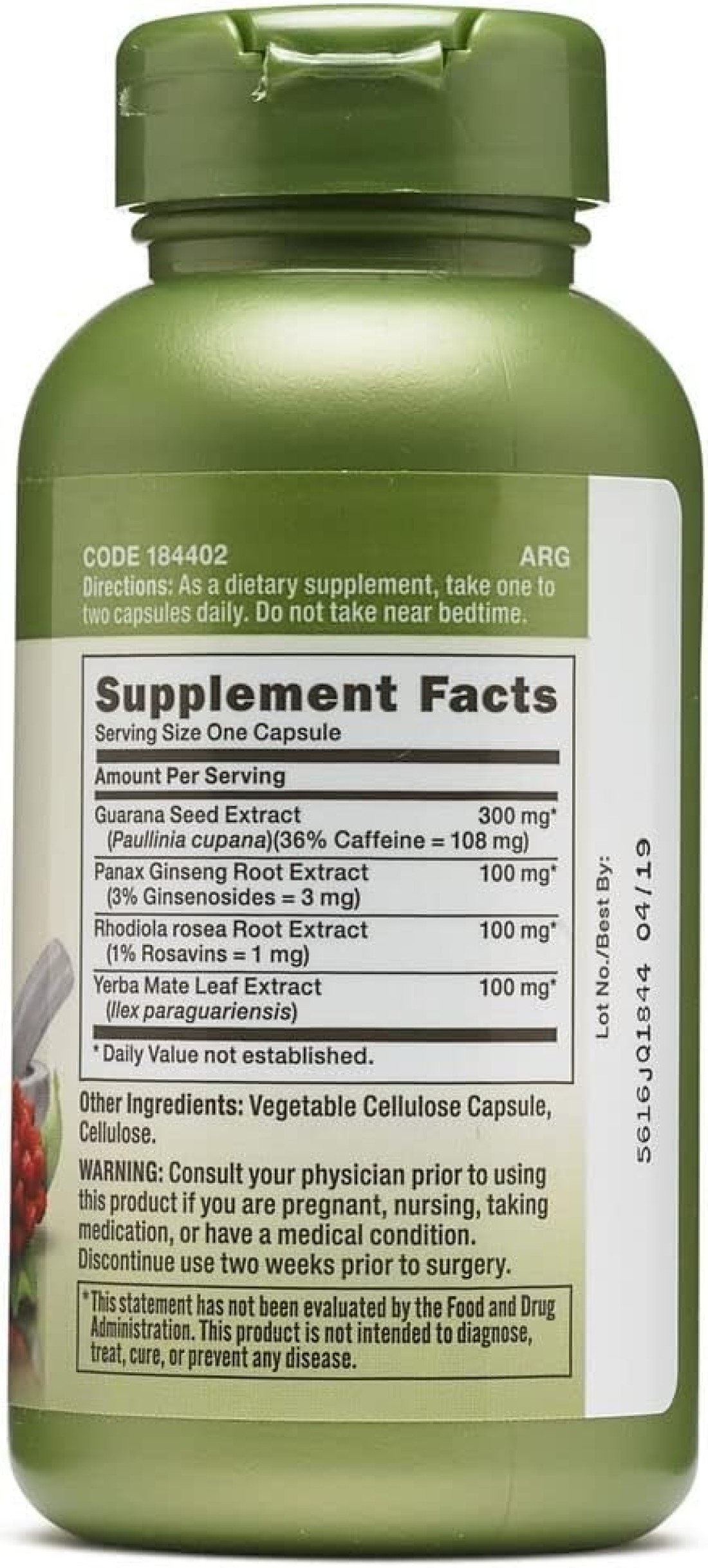 GNC - Herbal Plus Energy Formula