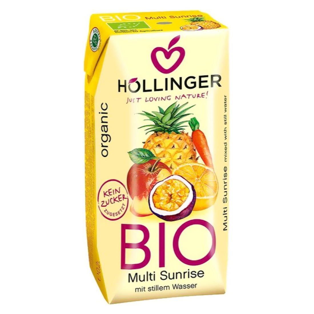 Hollinger Organic Multi Sunrise Mix Fruit Juice 200ml Pack of 3