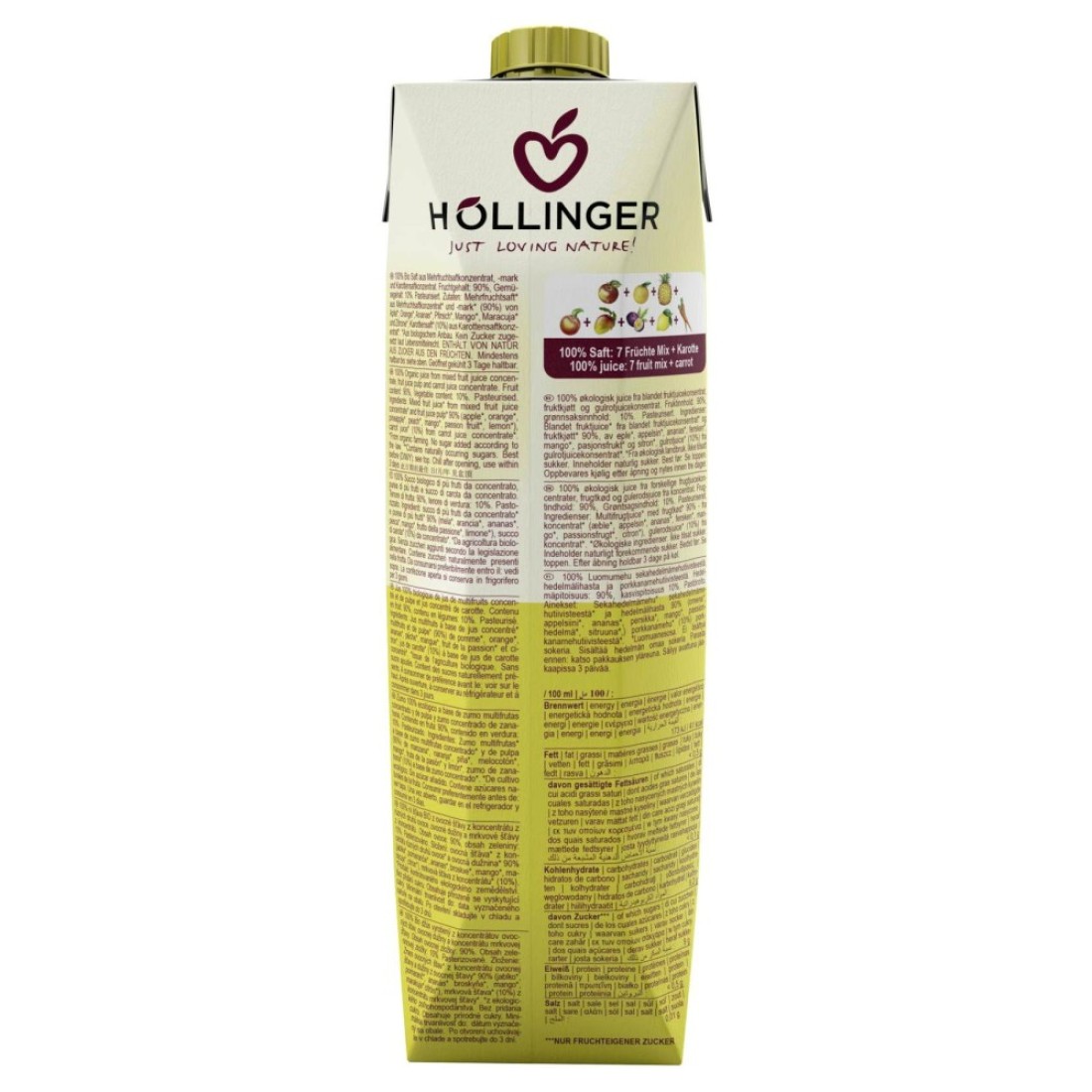 Hollinger Organic Multi Sunrise Juice, 1L Pack of 2