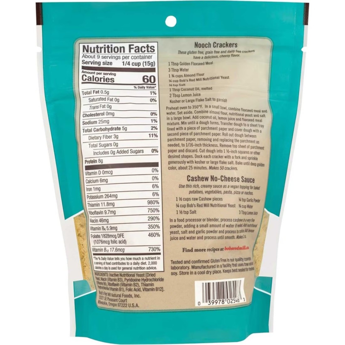 Bob&#39;s Red Mill Large Flake Nutritional Yeast Good Source of Vitamin B Gluten Free 142g