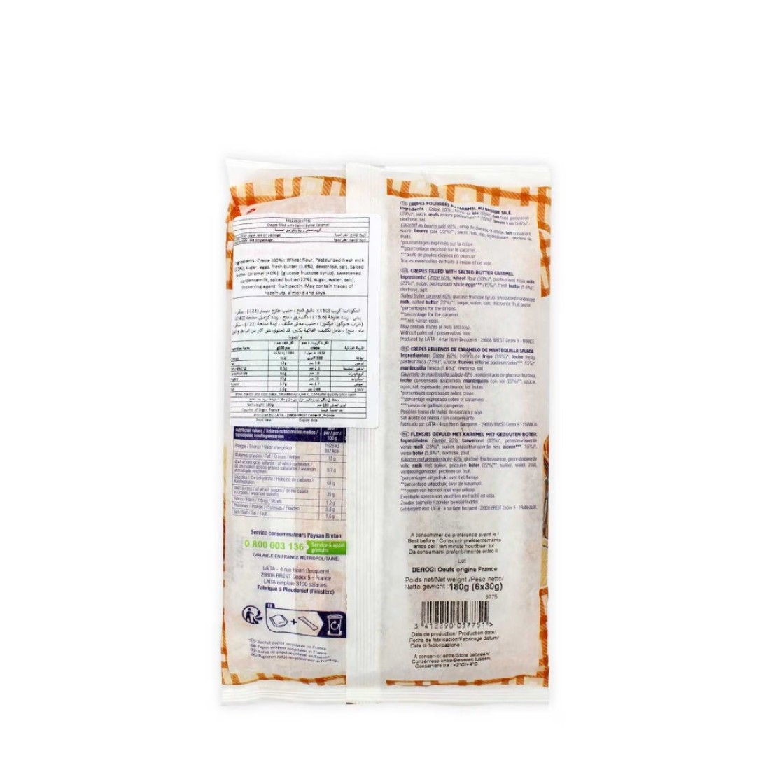 Paysan Breton Crepes Caramel Filled 180g
