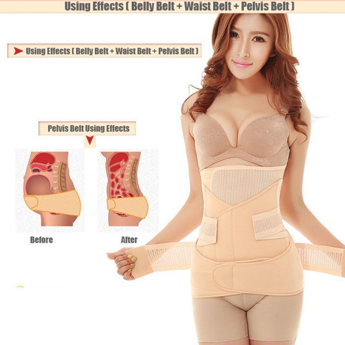 SUNVENO 3 IN 1 Adjustable Maternity Belt - XXL