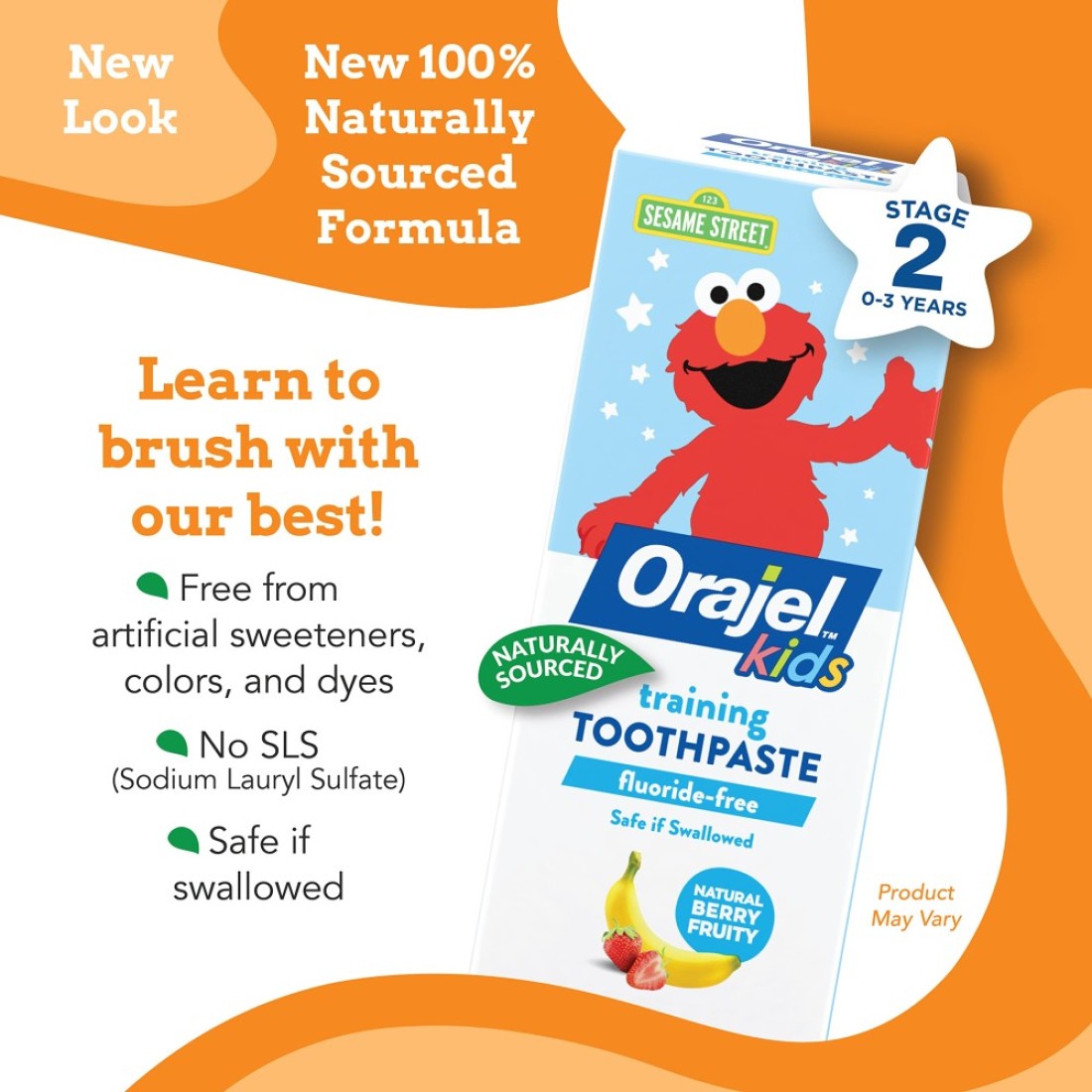 Orajel Kids Elmo Training Toothpaste FluorideFree 1 Pediatrician Recommended FluorideFree Toothpaste 15oz Tube