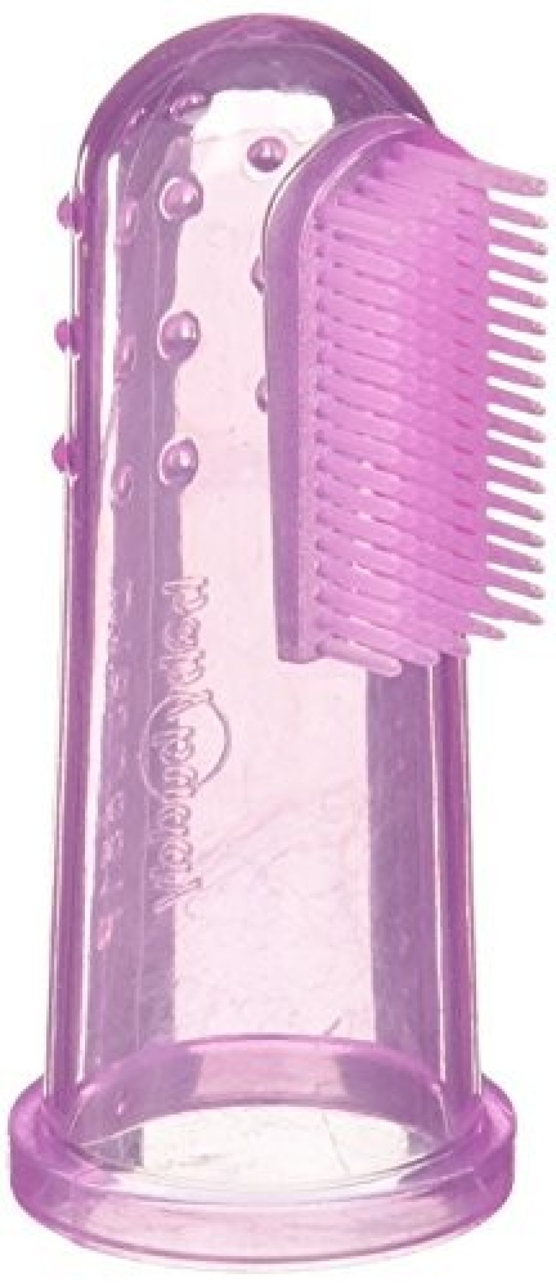 Brilliant Baby Finger Toothbrush Silicone Gum Massager and Teether Brush for Babies and Toddlers 3 Months Old and Up Infant Teeth Cleaning Essentials Baby Teethers and Toothbrushes Pink 1 Count