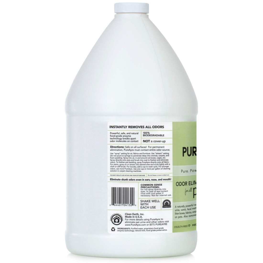 PureAyre AllNatural PlantBased Pet Odor Eliminator Pure Powerful and Completely Safe 1 Gallon