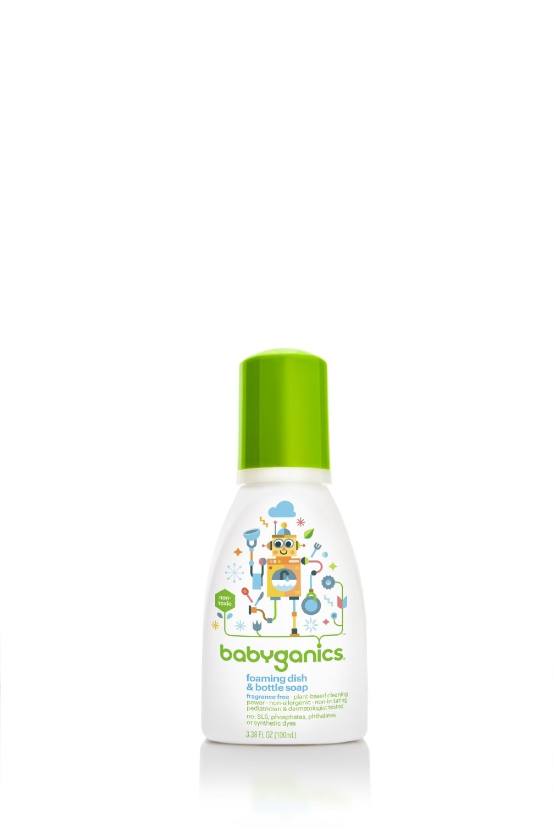 BabyGanics Foaming Dish and Bottle Soap Fragrance Free 338 Ounce