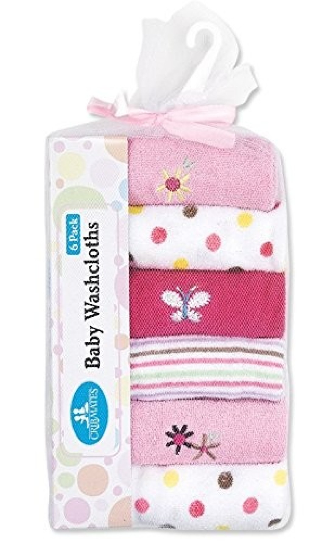 Regent Baby Crib Mates Wash Cloths BluePink 6 Count