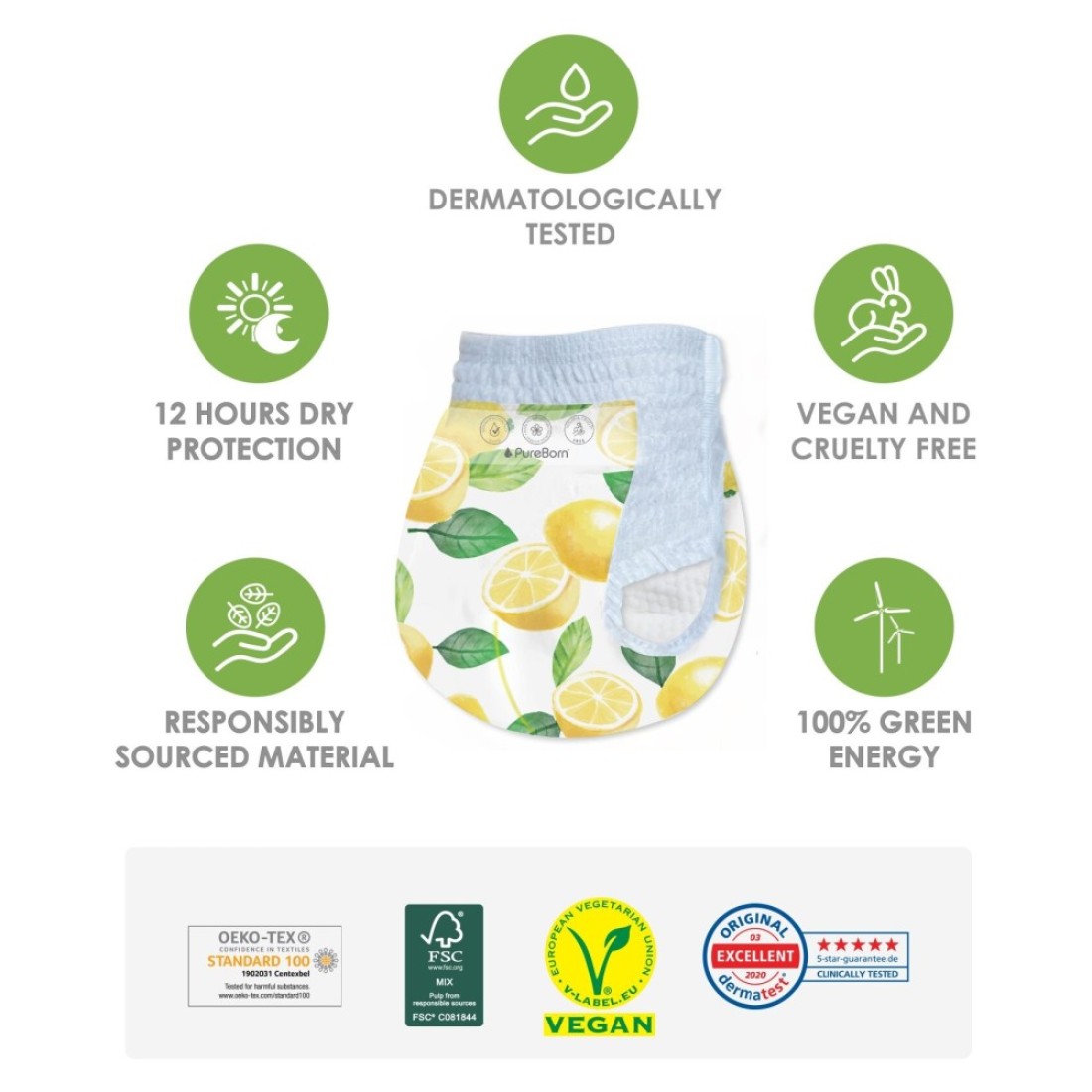 PureBorn Pull-Up Training Pants Size 4 9-15kg 44 Pants