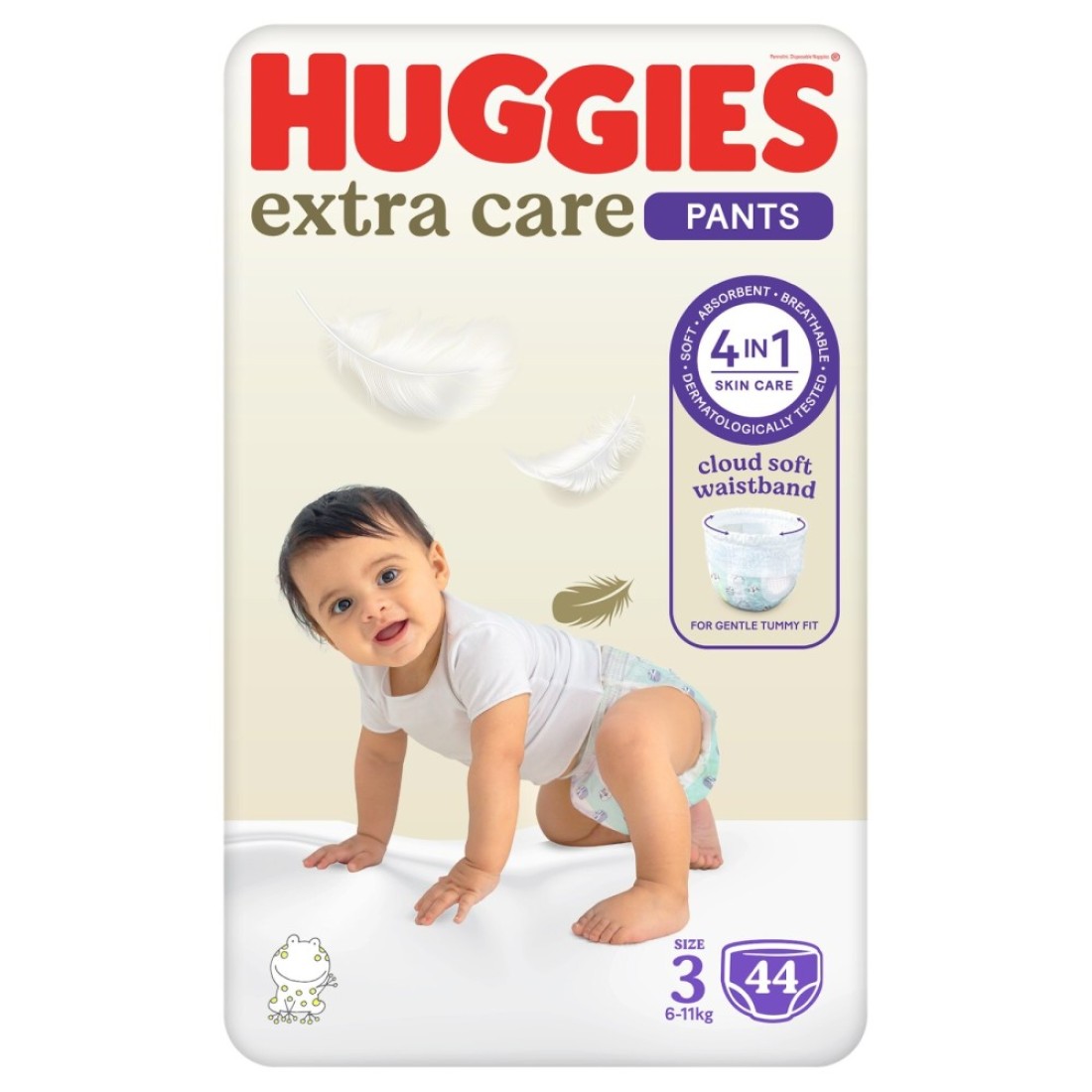 Huggies Extra Care Cloud Soft Waistband Diaper Pants Size 3 6-11kg 44 Pants Pack of 2