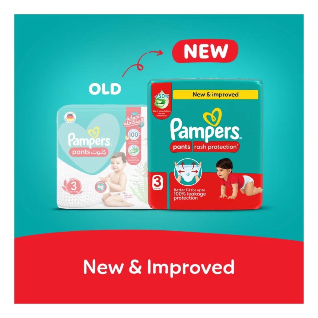 Pampers Rash Protection Pants Size 3 6-11kg Value Pack 26 Pants