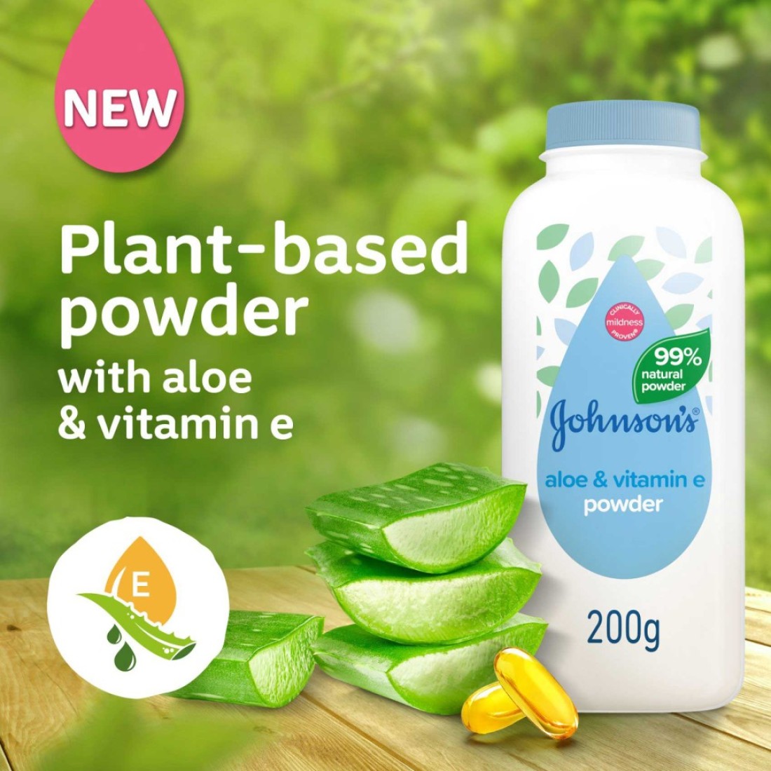 Johnson&#39;s Baby Powder Aloe &amp; Vitamin E 200g