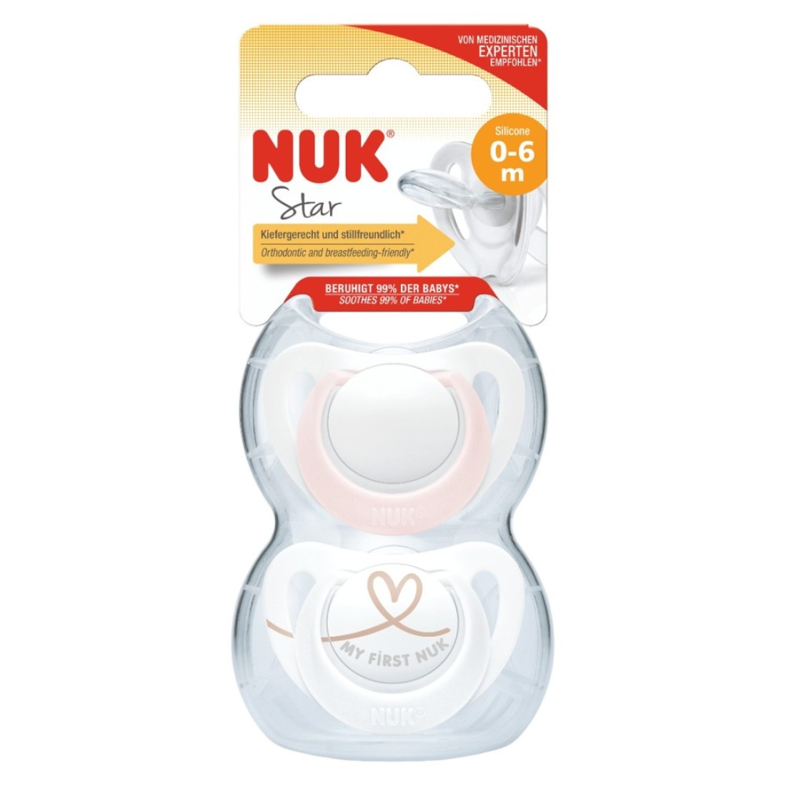 Nuk Star Silicone Soother 0 to 6 Months