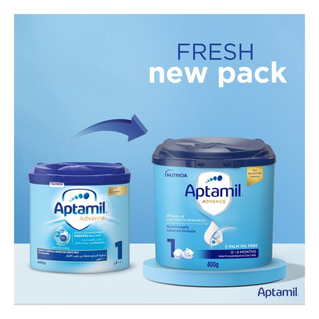 Aptamil Advance Infant Milk Formula Nutri Biotik Stage 1 0 To 6 Months 400g