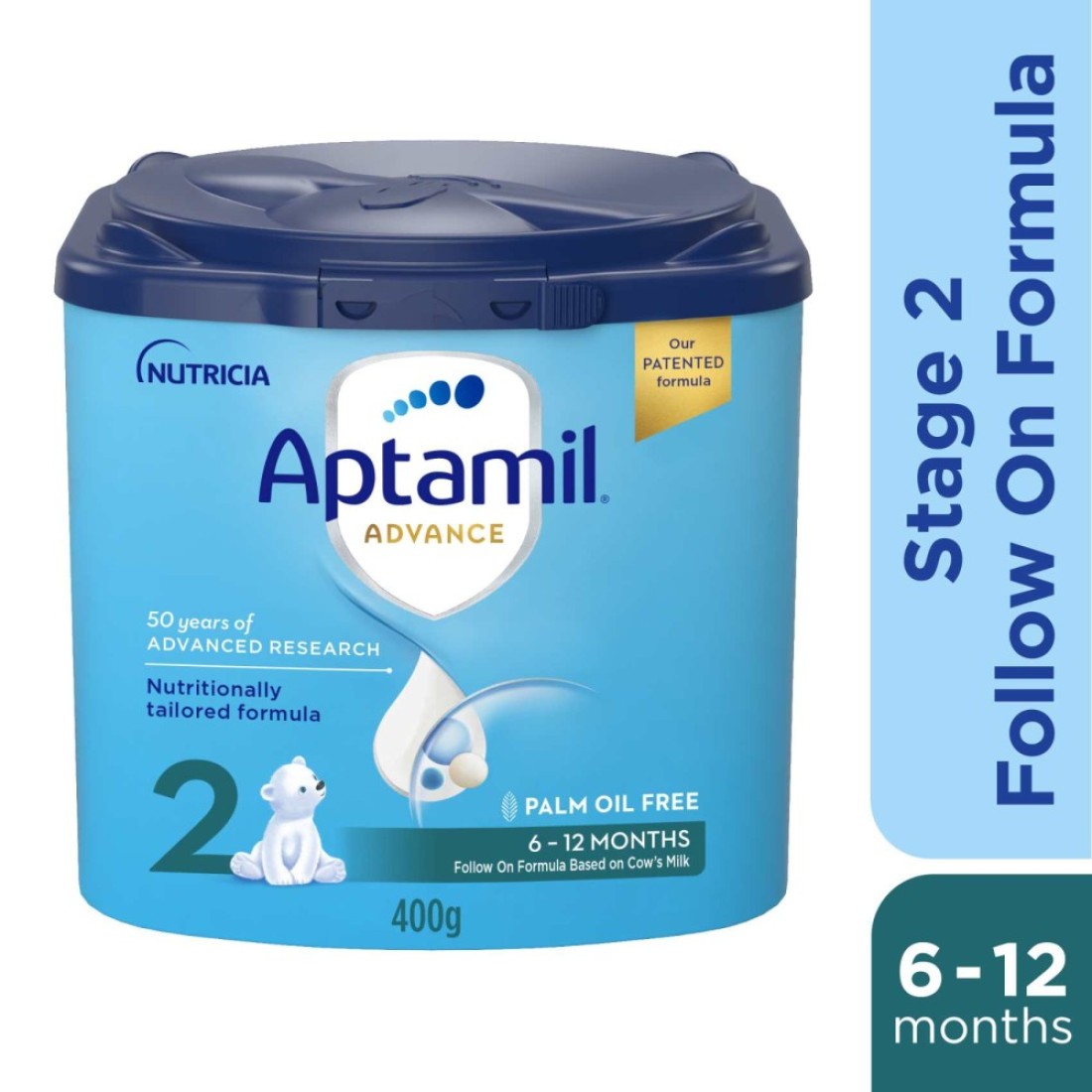 Aptamil Advance Follow On Milk Formula Palm Oil Free Stage 2 From 6 To 12 months 400g