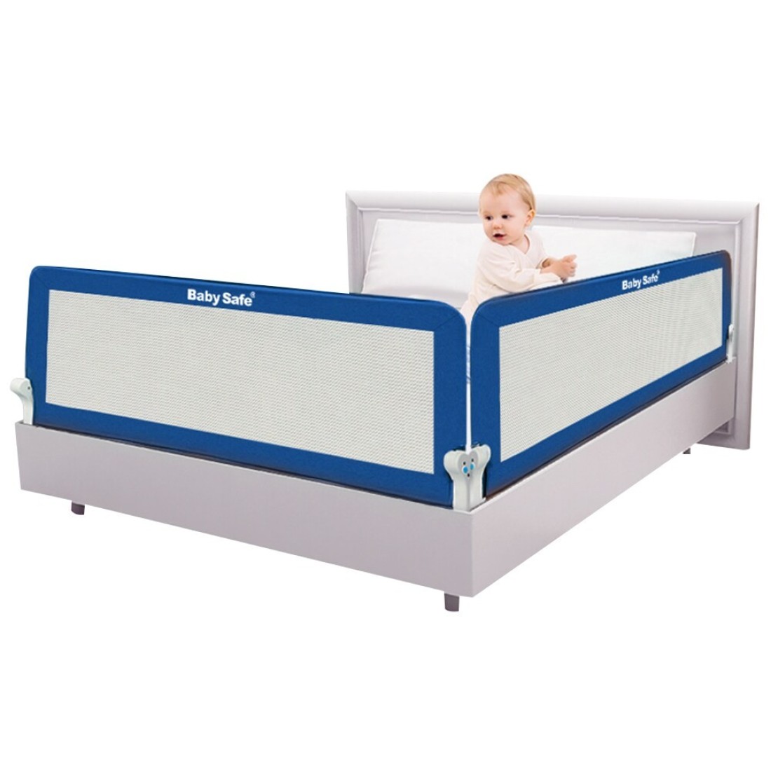 BabySafe - Safety Bed Rail - (120x42 cm) Blue