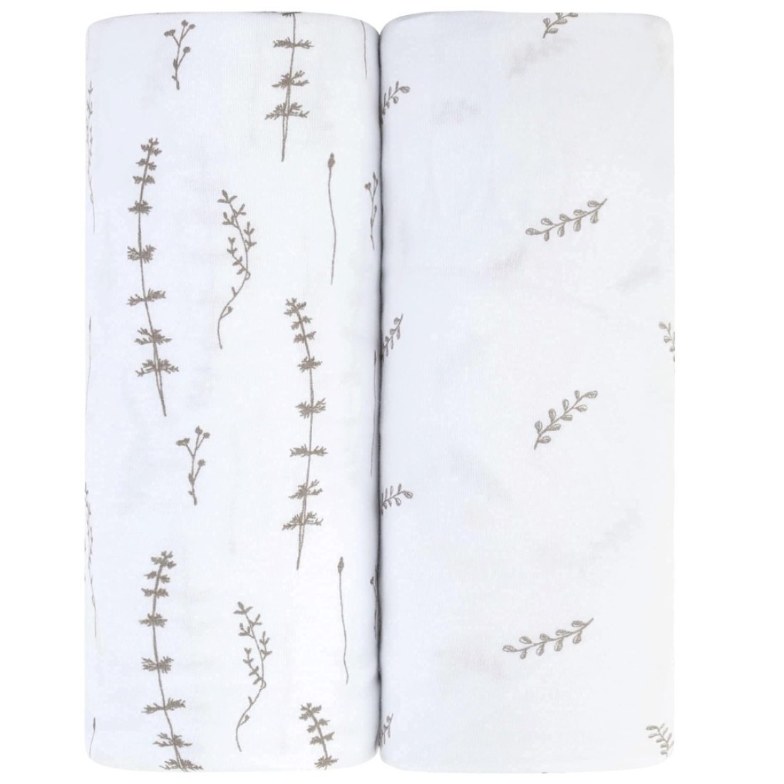 Changing Pad Cover 2 Pack Baby Changing Pad Cover with 100 Jersey Cotton Changing Pad Covers for Girls and Boys Newborn Essentials Forest Grey Leaf Floral