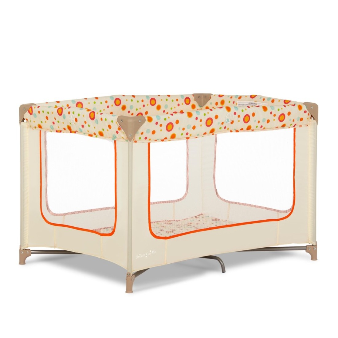 Dream On Me Zodiak Portable Playard with Carry Bag Shoulder Strap Beige