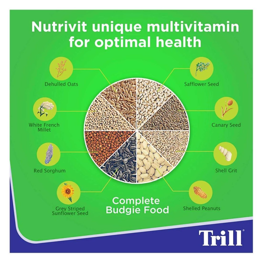 Trill Budgie Seed Mix Bird Food, 1kg