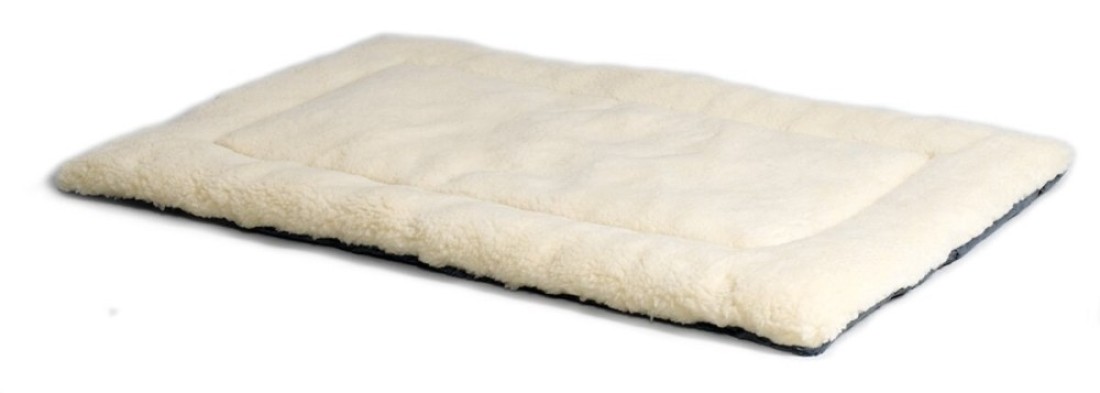 MidWest Homes for Pets Reversible Paw Print Pet Bed in Blue Cream Dog Bed Measures 235L x 17W x 28H for Small Dogs Machine Wash