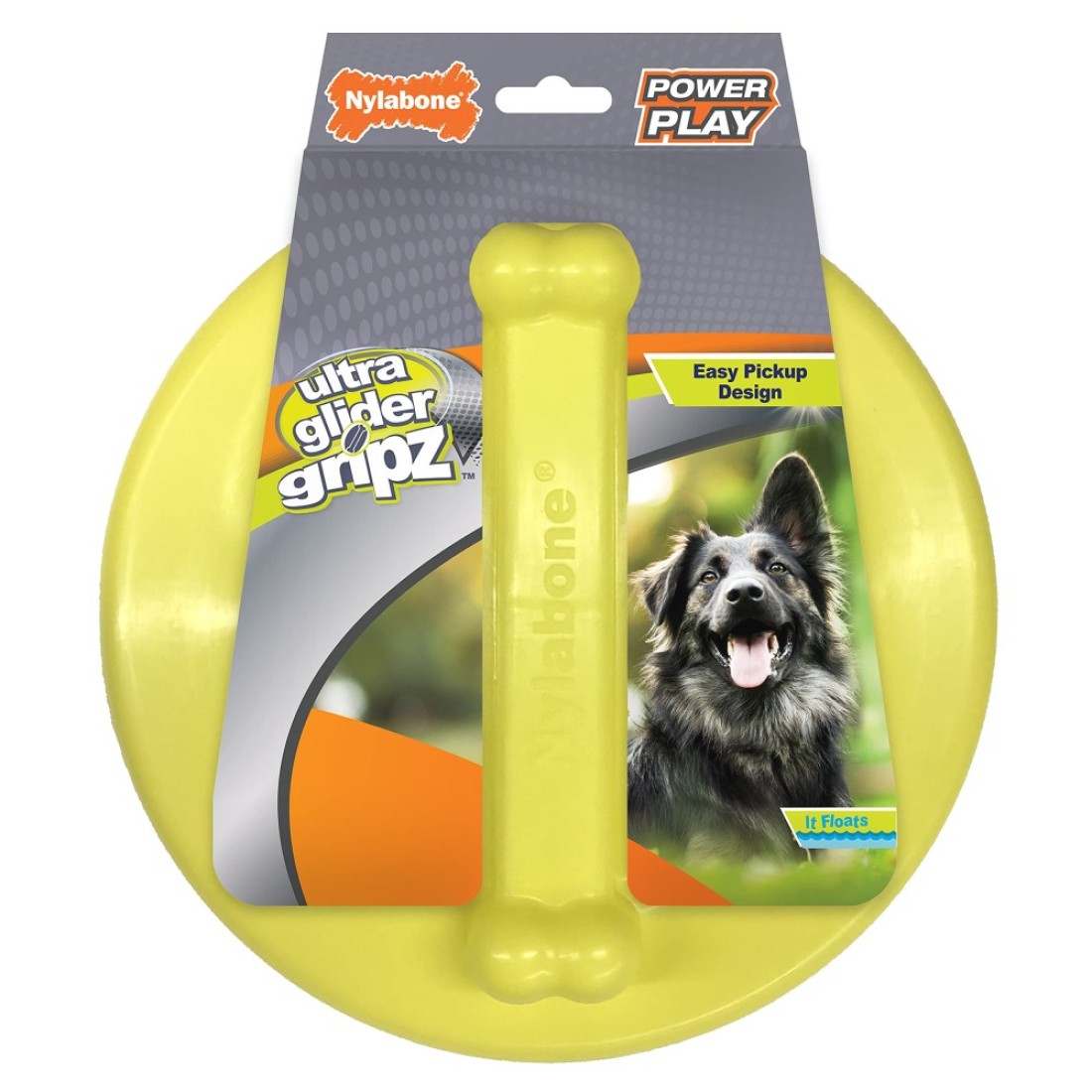 Nylabone Power Play Ultra Glider Gripz Dog Flying Disc Large 1 Count