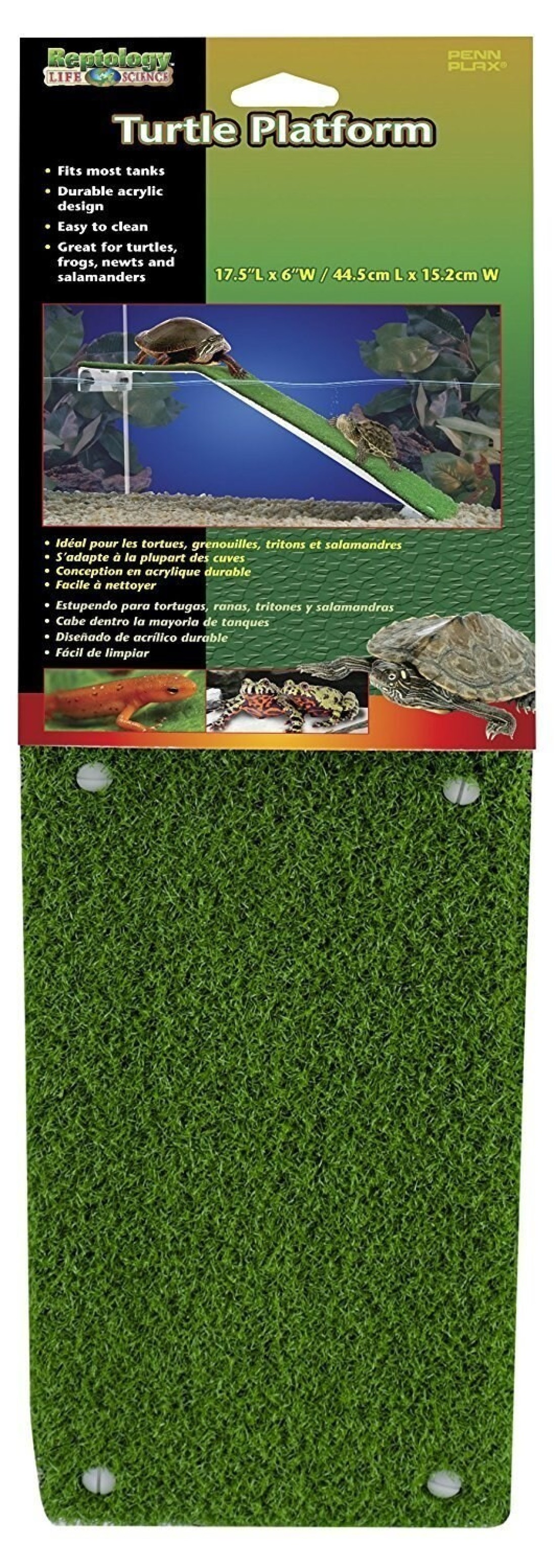 PENNPLAX Reptology Turtle Basking Platform Ramp Also Great for Frogs Newts Salamanders and Axolotls 175 x 6