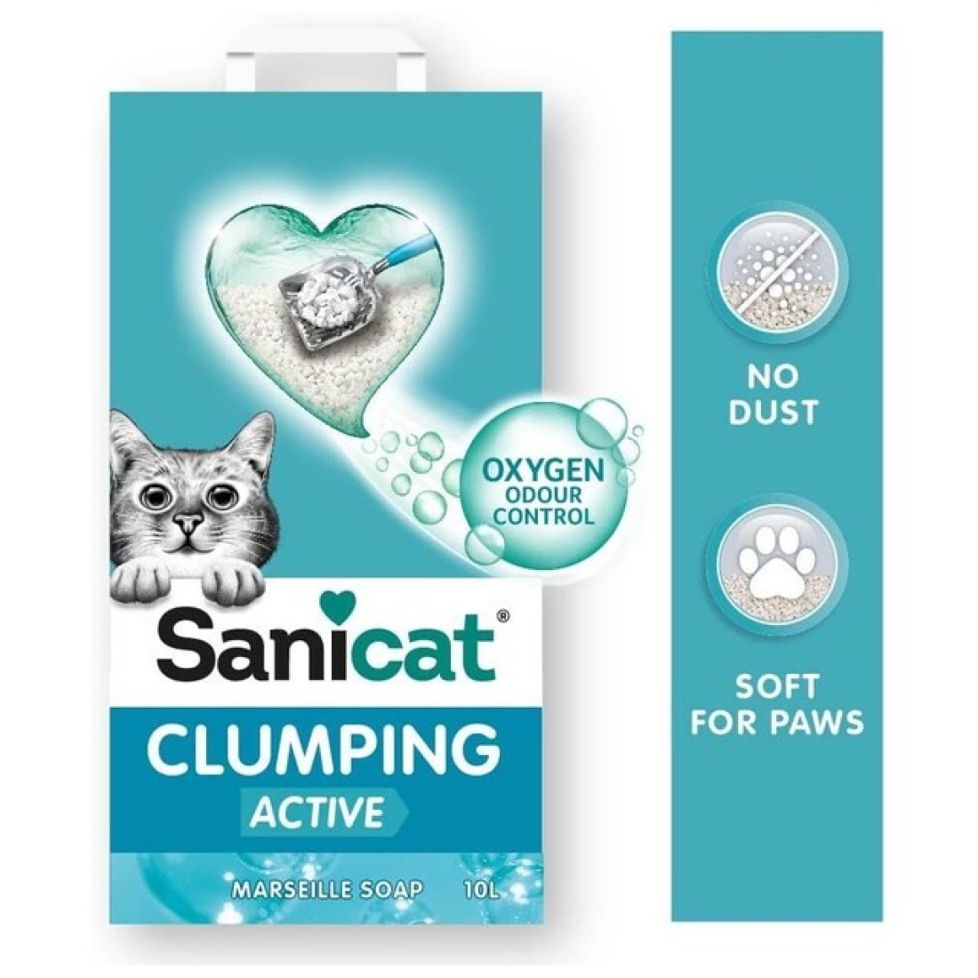 Sanicat Clumping White Active Marseille Soap 10L