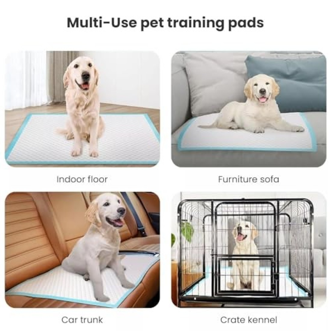 Ultra-Absorbent Blue Pet Training Pads for Dogs, Puppy Trainer Pads, Toilet Pee Wee Dog Pet Cat Mat, Small Size pack of 50