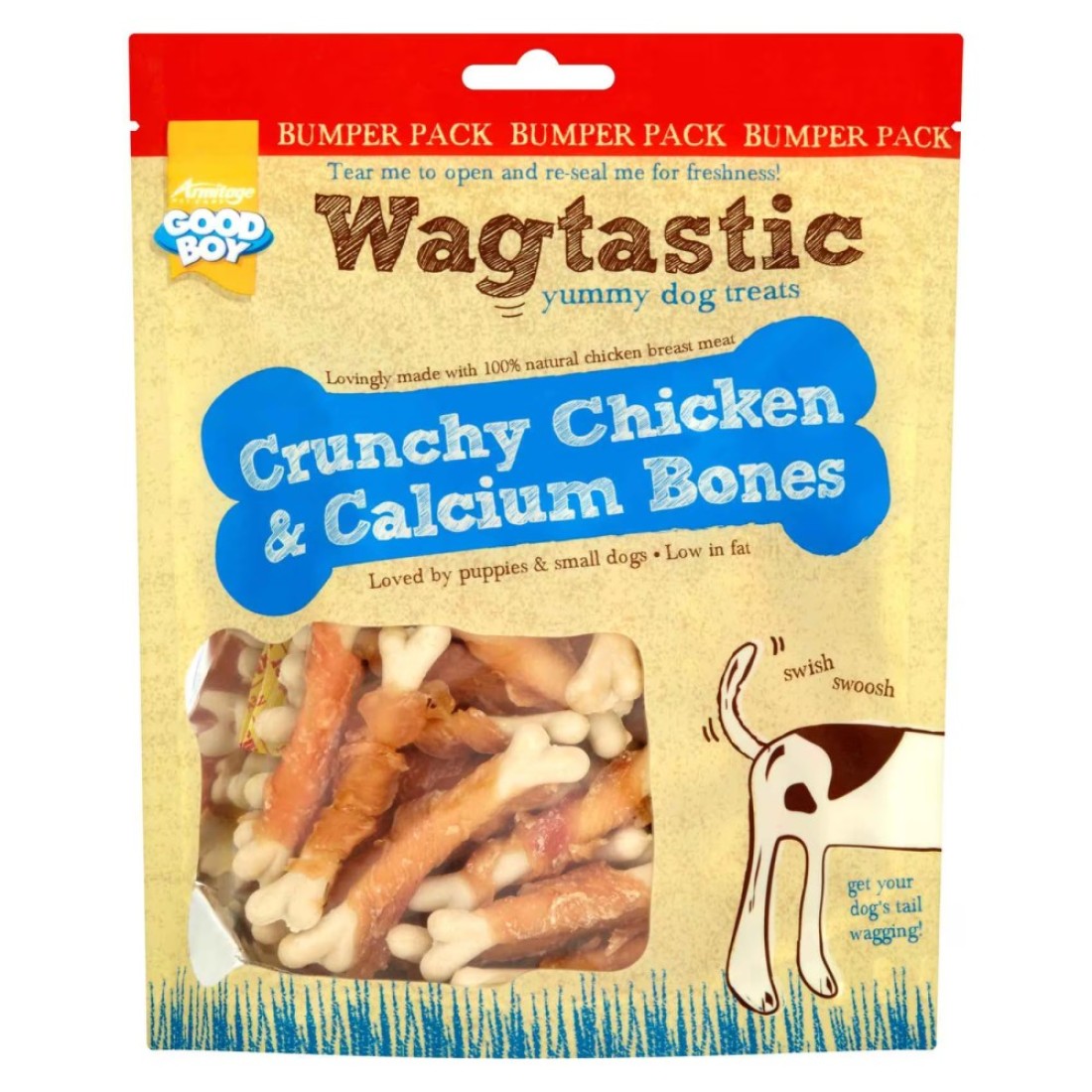 Good Boy Wagtastic Crunchy Chicken and Calcium Bones 350g