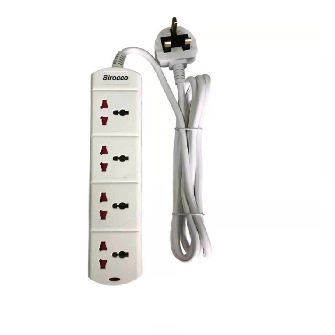 Sirocco 4-Way Extension Socket UK904S White 2m