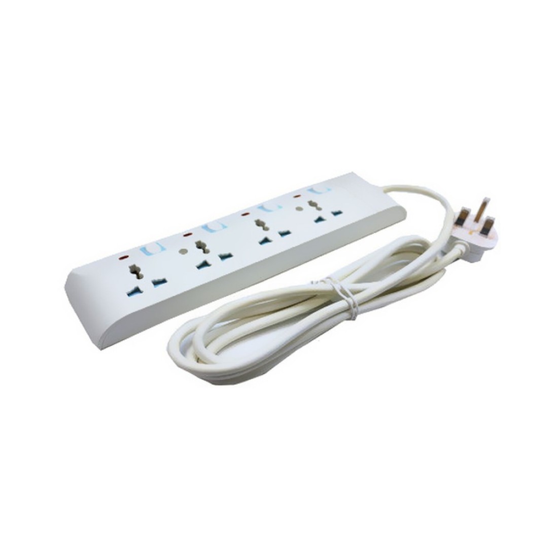 Philips 4-Way Universal Outlets Extension Socket White 2m
