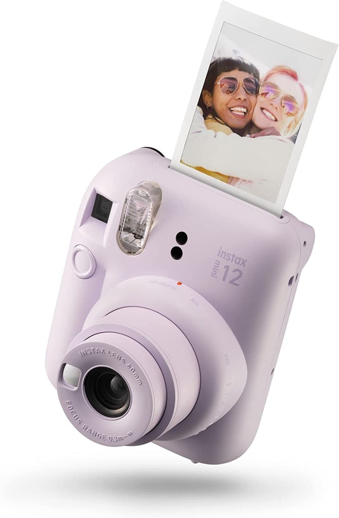 Fujifilm Instax Mini 12 Instant Film Camera, Auto Exposure With Built-In Selfie Lens, Lilac Purple