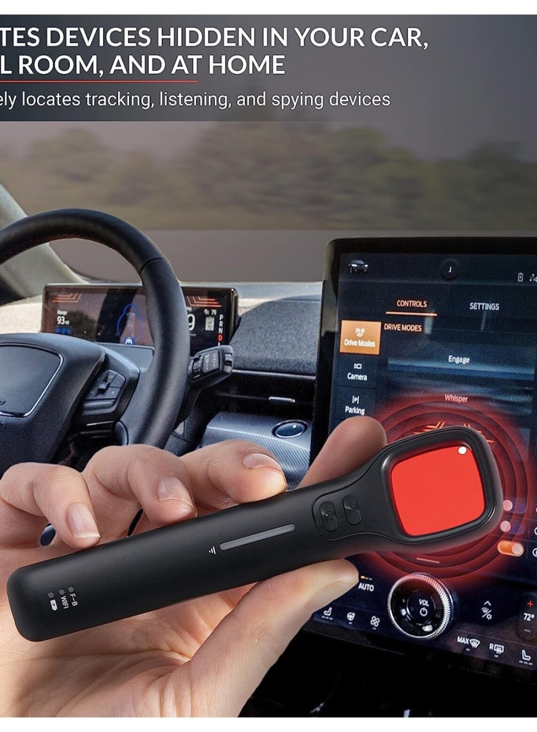 Yeasha,Anti Spy Detector Hidden Camera Detector Anti Bug Scanner And Protector RF Signal And GPS Detector For Hotel Office Travel And Home