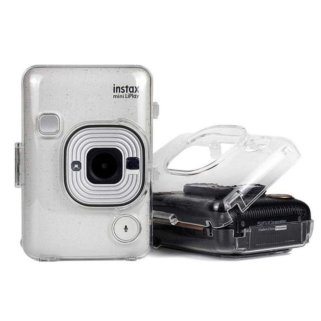 Caiul - Vintage Style Clear Case for Fujifilm Instax Mini Liplay Hybrid Instant Camera - Transparent