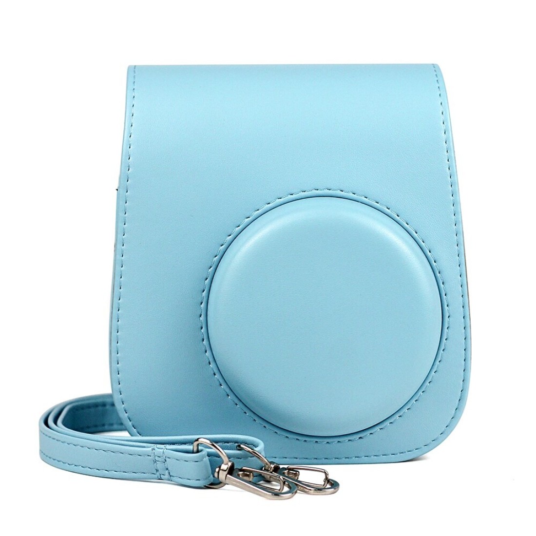 O Ozone Case For Fujifilm Instax Mini 11 Case Pu Leather Instant Camera Cover With Adjustable Strap [ Designed Cover For Fujifilm Instax Mini 11 Instant Camera Bag ] - Sky Blue