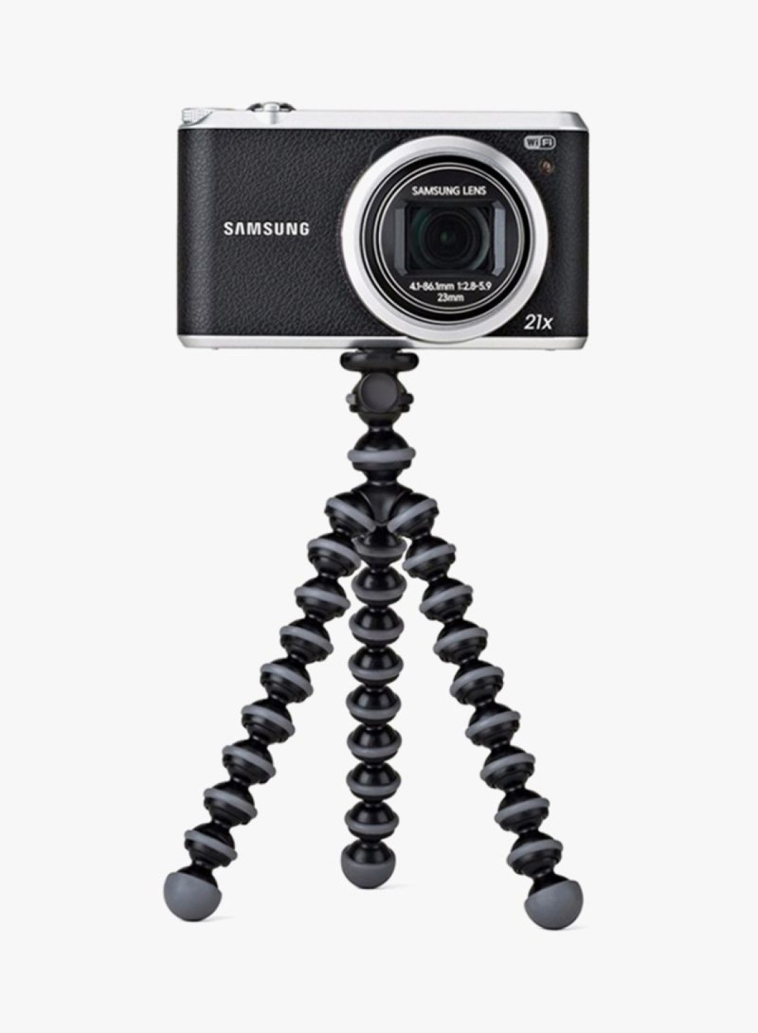 Joby - GorillaPod Flexible Mini-Tripod With Ball Head 7inch Black/Silver