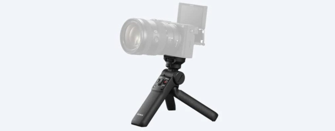 Sony GP-VPT2BT Handgrip (For Selfies And Vlogging, Can Also Be Used As A Tripod, Compatible With Select Alpha And Cyber-Shot Cameras From Sony), Black
